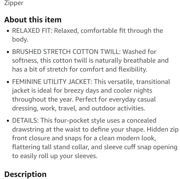 Amazon Essentials Utility Jacket - EUC - Picture 15 of 16